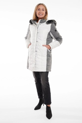 Normann-Sasha-Quilted-Faux-Fur-Down-Coat-in-White